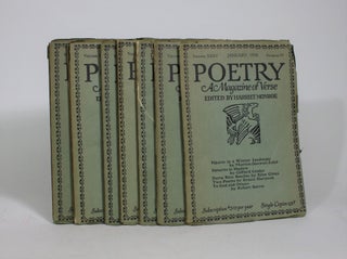 Item #008349 Poetry: A Magazine of Verse. Harriet Monroe