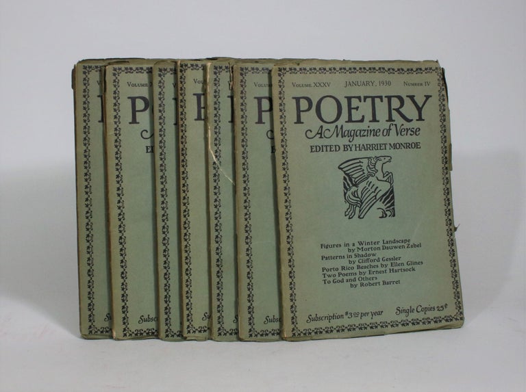 Item #008349 Poetry: A Magazine of Verse. Harriet Monroe.