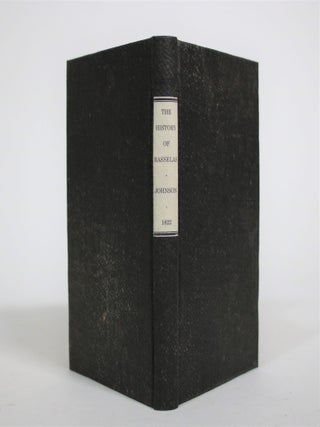 Item #008920 The History of Rasselas, Prince of Abyssinia. A Tale. Samuel Johnson