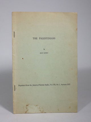 Item #009149 The Palestinians. Jean Genet