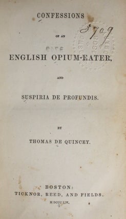Confessions of an English Opium Eater and Suspiria de Profundis
