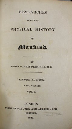 Researches into the Phyiscal History of Mankind, Volume I