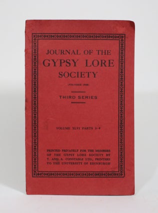 Item #009953 Journal of the Gypsy Lore Society: Third Series, Volume XLVI Parts 3-4. D. E. Yates