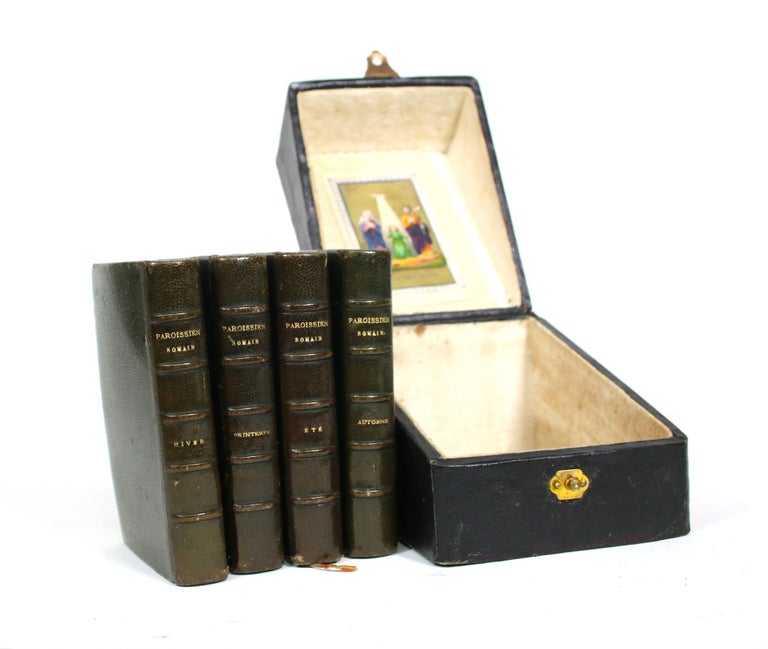 Item #009961 Paroissien Romain Tres Complete [4 vols]. S. Gr. Mgr Renou, approved by, Archbishop of Tours Rene-Francios Renou.