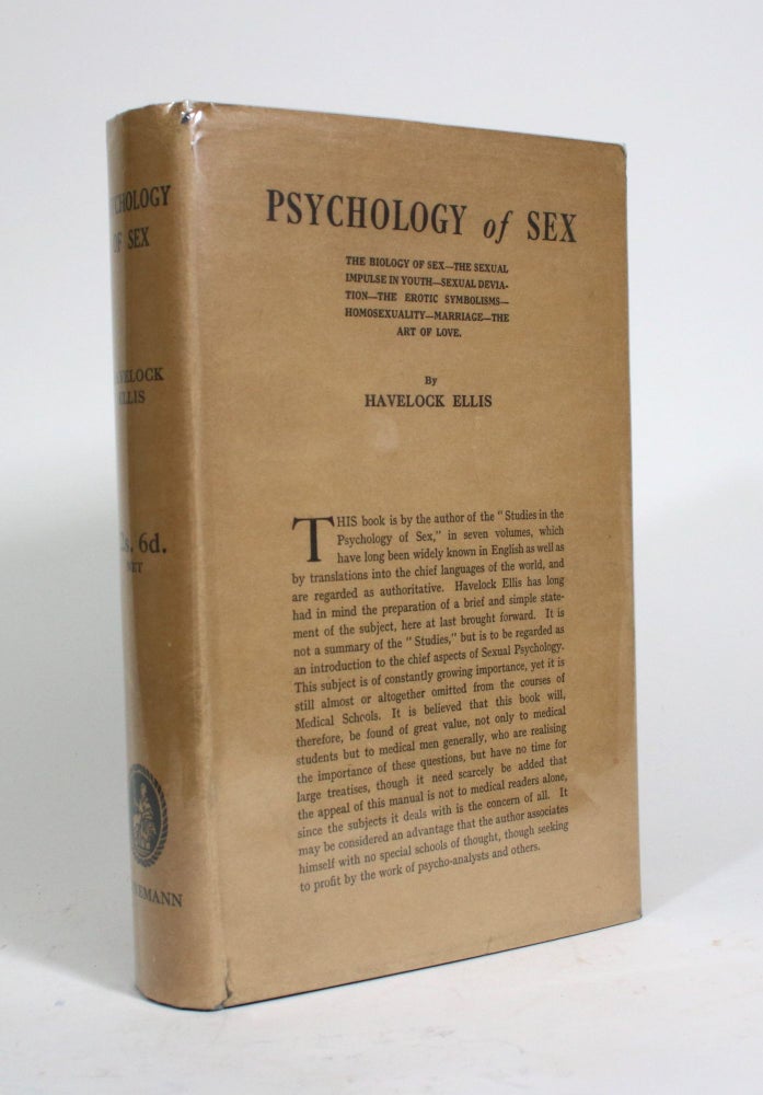 Item #010230 Psychology of Sex: A Manual for Students. Havelock Ellis.