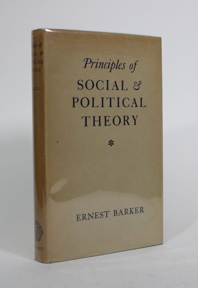 Item #010391 Social and Political Theory. Ernest Barker.