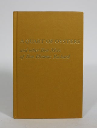 Item #010422 A Quart of Oysters, and other Bon Mots of Bon Homme Richard. Benjamin Franklin