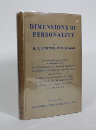 Item #010435 Dimensions of Personality. H. J. Eysenck