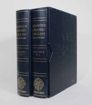 Item #010789 Shorter Oxford English Dictionary, on Historical Principles [2 volumes]. Lesley...