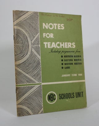 Item #011279 Notes for Teachers, January Term 1966. Alan R. Beesley