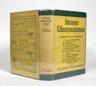 Item #011393 Strange Disappearances: A Bedside Book for the Haunted Room. Elliott O'Donnell