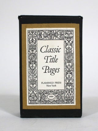 Item #011511 Classic Title Pages. Robert R. Reid