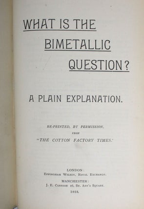 Bimetallism (16 pamphlets in 1 vol.)