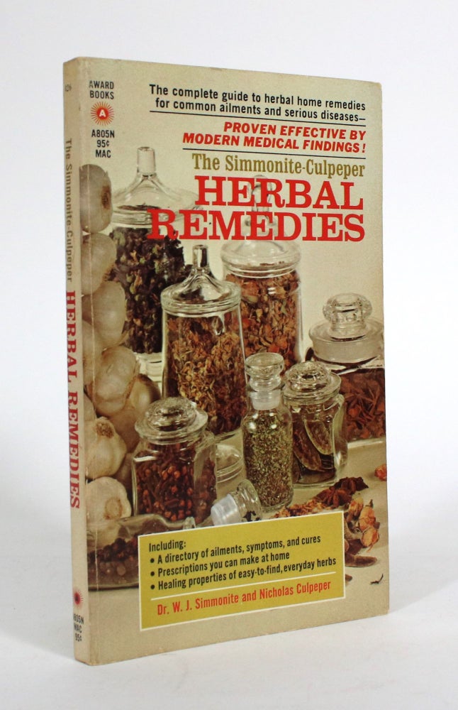 Item #011574 The Simmonite-Culpeper Herbal Remedies. W. J. Smmonite, Nicholas Culpeper.