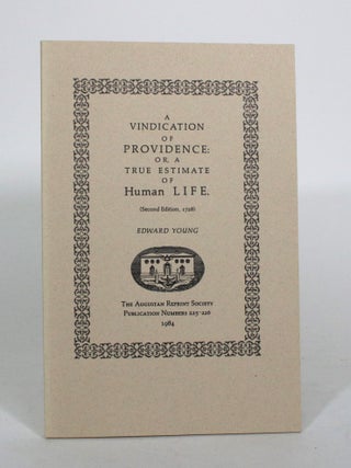 Item #011898 A Vindication of Providence: or, a True Estimate of Human Life (Second Edition,...