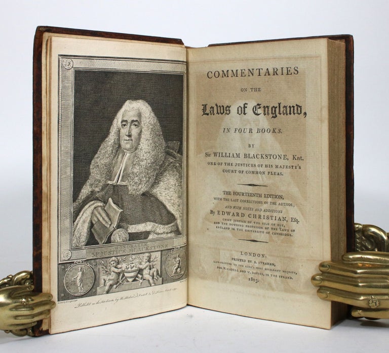 Item #012070 Commentaries on the Laws of England [4 vols]. Sir William Blackstone.