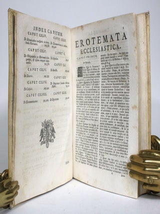 Item #012406 Erotemata Ecclesiastica Joannis Clericati Praepositi Patavini J.U.D. Quibus ipse...