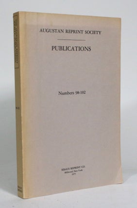 Item #012587 Augustan Reprint Society: Publications, Numbers 98-102. George Herbert, Augustan...