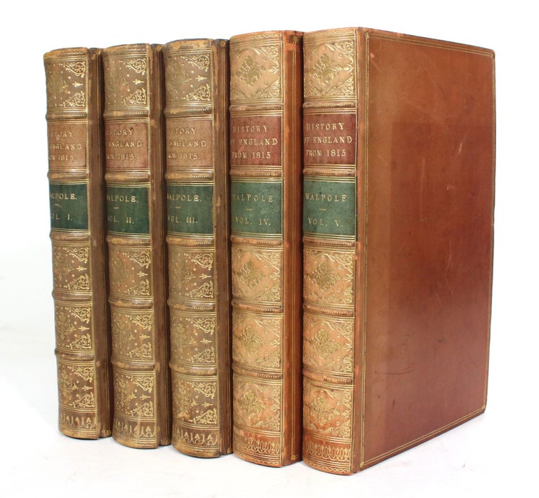 Item #012775 A History of England from the Conclusion of the Great War in 1815. Spencer Walpole.