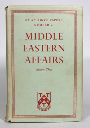Item #012989 Middle Eastern Affairs Number Three. Albert Hourani