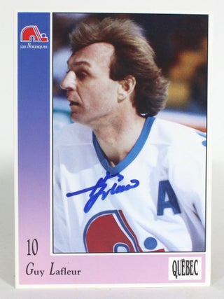Item #013382 Signed Guy Lafelur Card