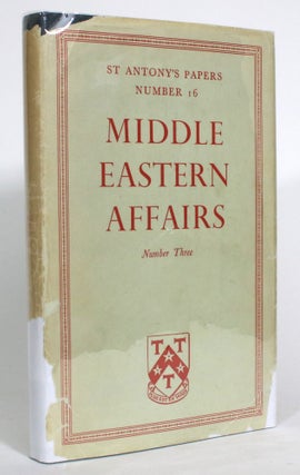 Item #013390 Middle Eastern Affairs, Number Three. Albert Hourani
