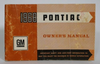Item #013501 1968 Pontiac Owner's Manual. General Motors Products of Canada