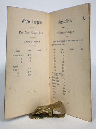 Celluloid Zapon Company List of Prices