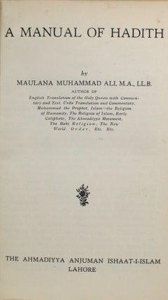 A Manual of Hadith