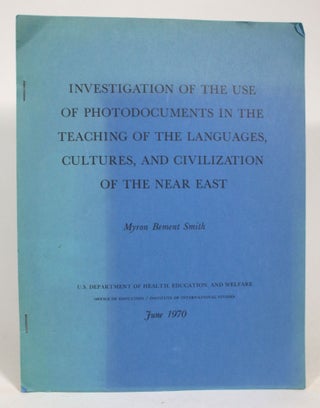 Item #014079 Investigation of the Use of Photodocuments in the Teaching of the Languages,...