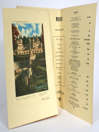 Item #014223 French Line Dinner Menus. Compagnie Generale Transatlantique