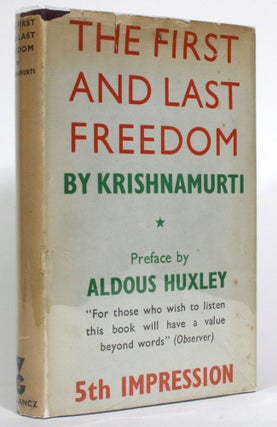 Item #014341 The First and Last Freedom. J. Krishnamurti