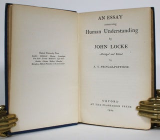 Item #014418 An Essay concerning Human Understanding. John Locke, A. S. Pringle-Pattison
