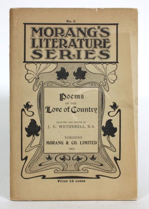 Item #014942 Poems of the Love of Country. J. E. Wetherell