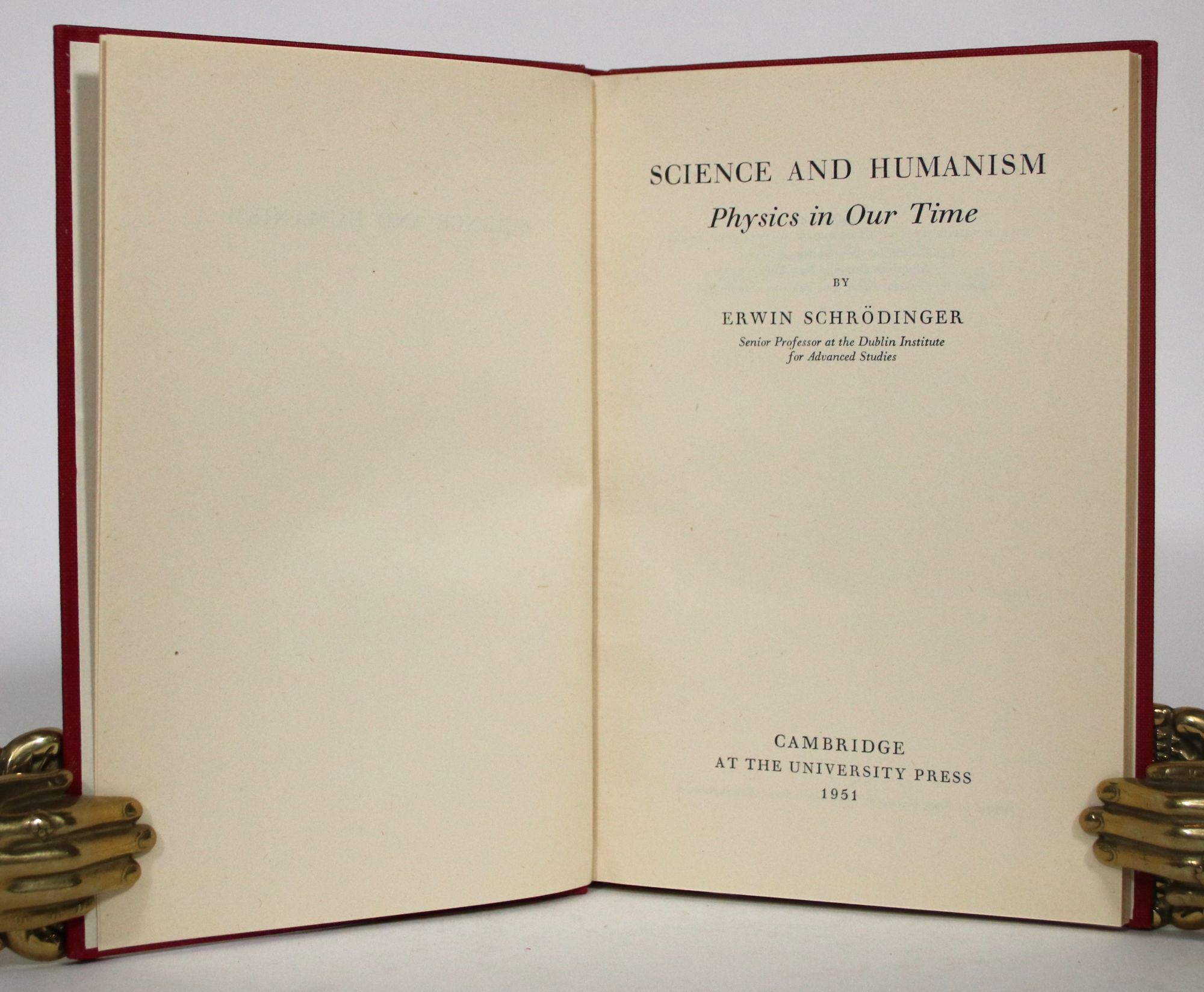 Erwin Science Science and Humanism: Physics in Our Time | Erwin Schrodinger | 1st Edition