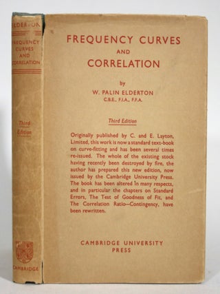 Item #015714 Frequency Curves and Correlation. W. Palin Elderton