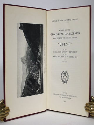 Item #015788 Report on the Geological Collections Made During the Voyage of the "QUEST" on the...