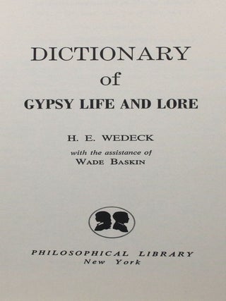 Dictionary of Gypsy Life and Lore