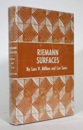 Item #015887 Riemann Surfaces. Lars V. Ahlfors, Leo Sario
