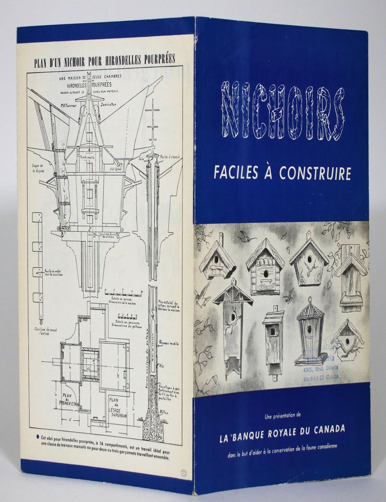 Item #016158 Nichoirs: Faciles A Construire. La Banque Royale du Canada.