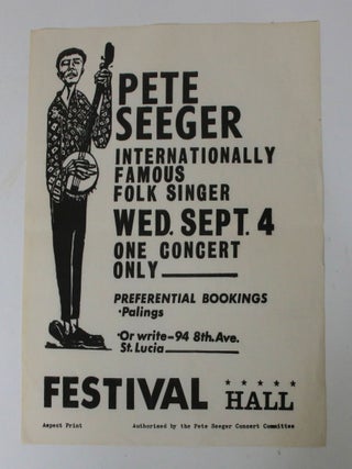 Item #016412 Pete Seeger Concert Poster