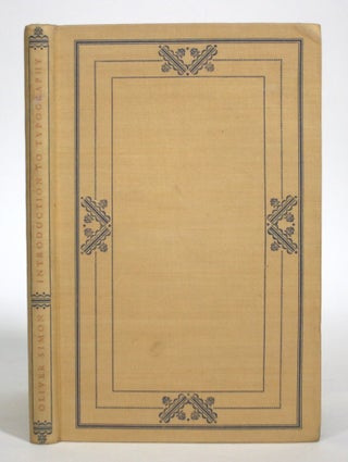 Item #016602 Introduction to Typography. Oliver Simon