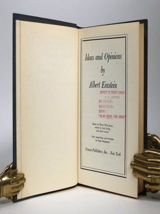 Item #016895 Ideas and Opinions. Albert Einstein