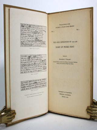 Item #017031 The Anza Epedition of 1775-1776: Diary of Pedro Font. Pedro Font, Frederick J. Teggart