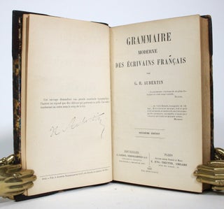 Grammaire Moderne Des Ecrivains Francais