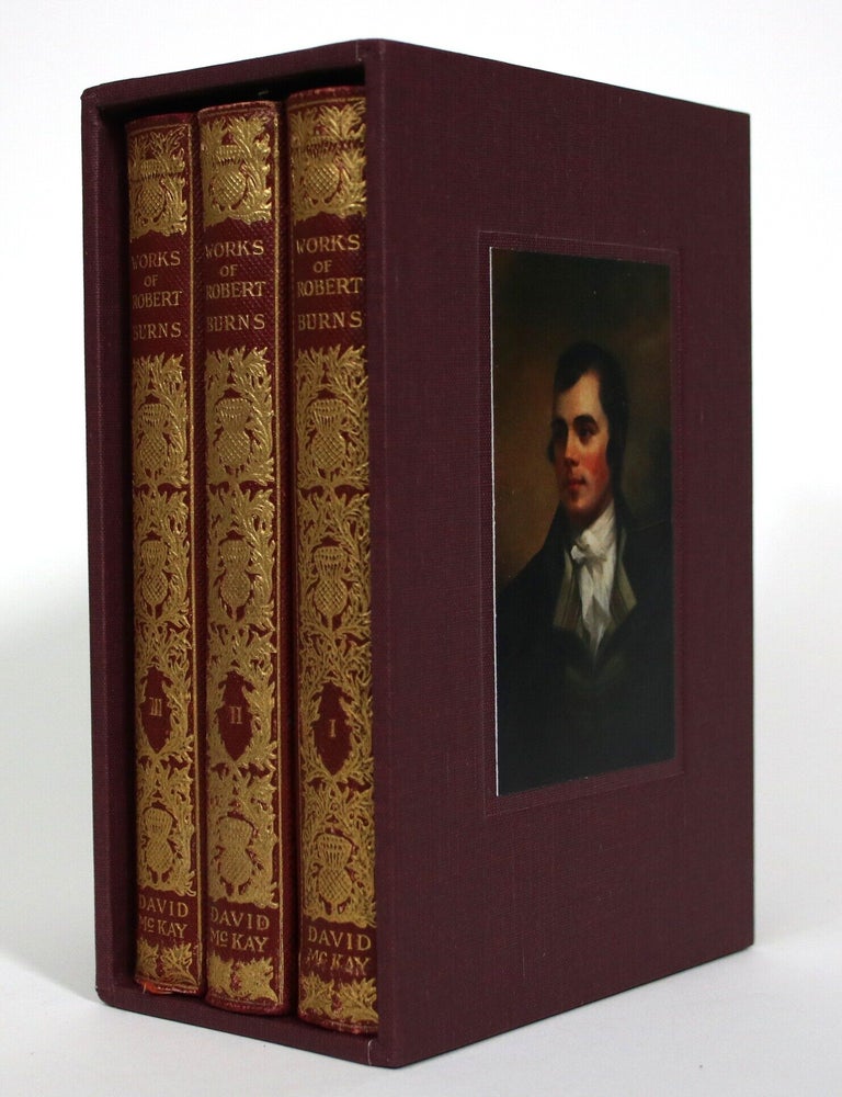 Item #017743 The Poetical Works of Robert Burns. With a Memoir by J. Loughran Scott. In Three Volumes. Robert Burns, J. Loughran Scott, Memoir.